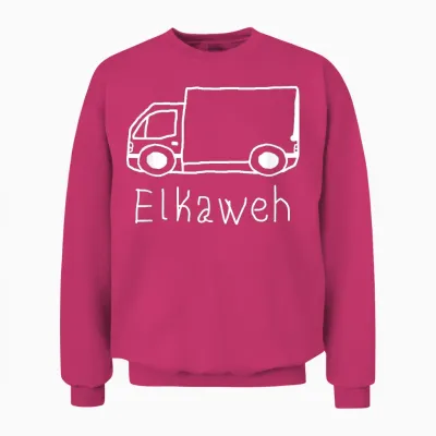 Elkaweh / Lkw / Kinder / Schule / Bildwitz Unisex Sweatshirt - Heliconia
