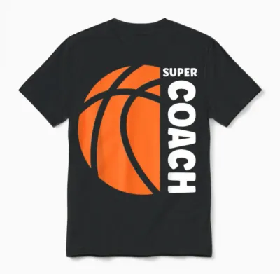 Super Entraineur Basket-Ball Sport Coach De Basket Unisex T-Shirt - Black