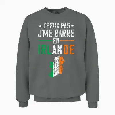 I Can Not I Bar in Ireland | Travel Europe Country T-Shirt, Black, S Unisex Sweatshirt - Graphite Heather