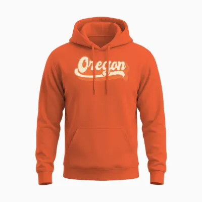Oregon Retro Unisex Hoodie - Orange