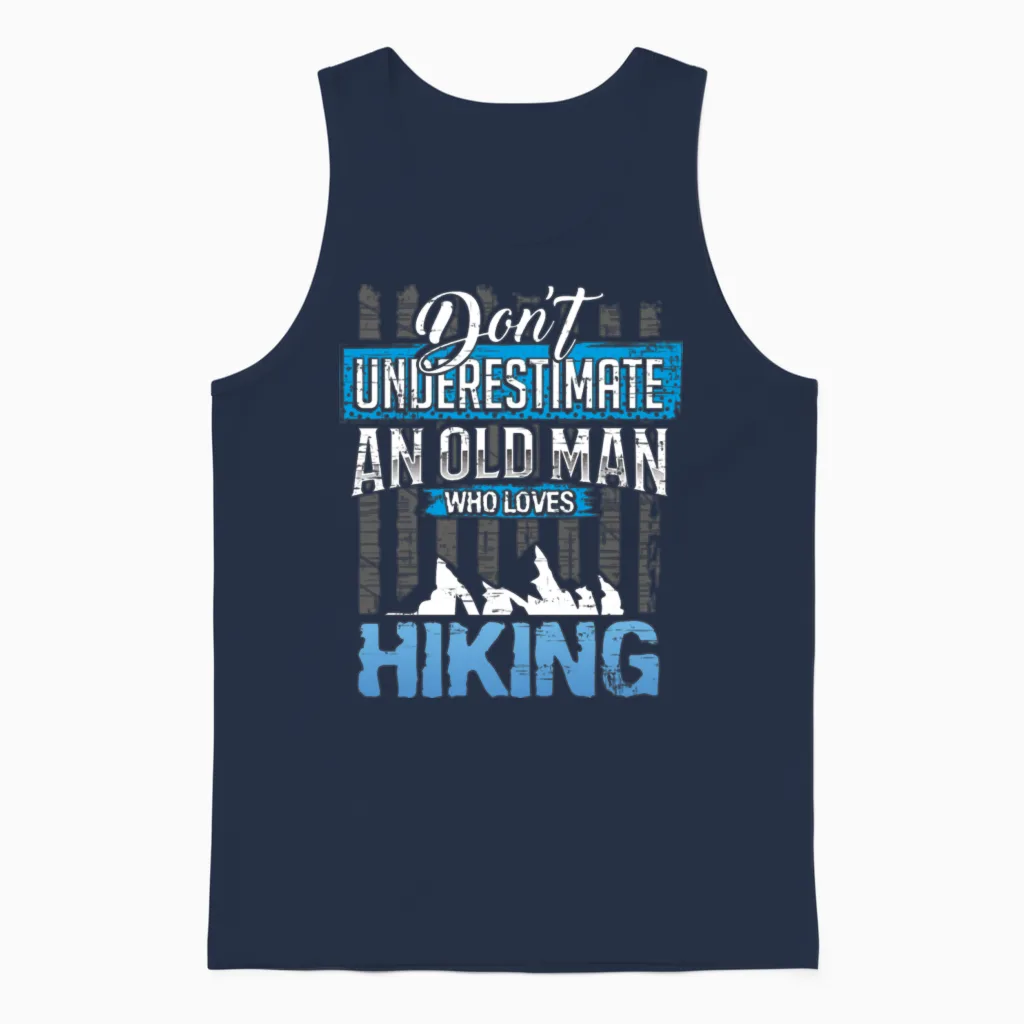 Hiking for Grandpa - & Outdoors Unisex Tank Top in Navy