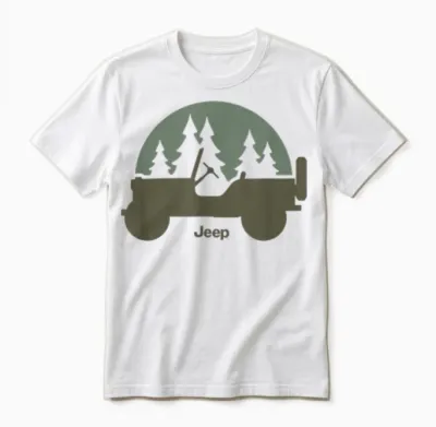 Jeep Willys Trees Unisex T-Shirt - White