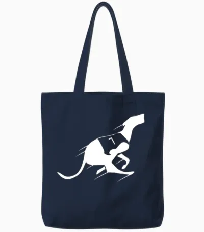 Dog Racing Tote Bags - Navy