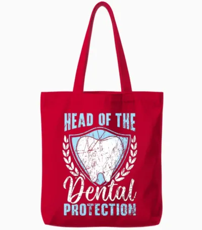 Orthodontic Assistant Job Dental Teeth Dentist Tote Bags - Red