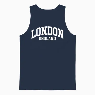 London Unisex Tank Top - Navy