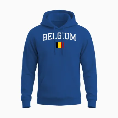 Belgian Flag Men Women Children Belgium Unisex Hoodie - Royal