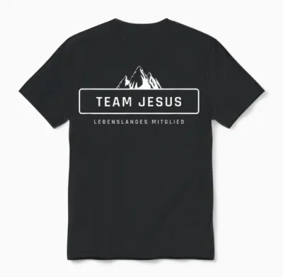 Team Jesus Lebenslanges Mitglied Christlich Damen Herren Unisex T-Shirt - Black