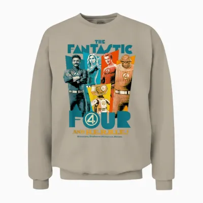 Marvel the Fantastic Four: First Steps Fantastic 4 & Herbie Unisex Sweatshirt - Sand