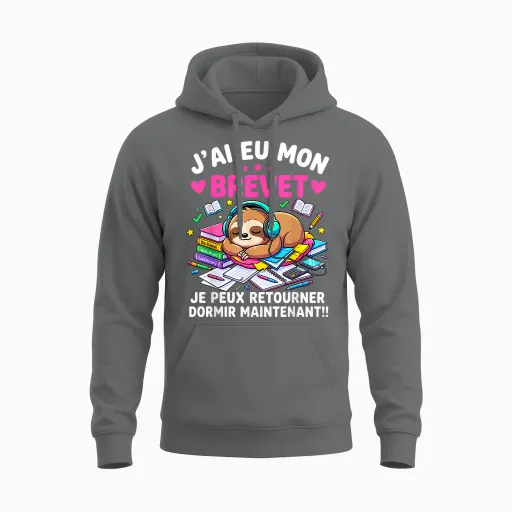 I Got My College Certificate Funny Graduation Unisex Hoodie - Graphite Heather