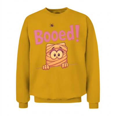 Cute Mummy Halloween Comic Design Unisex Sweatshirt - Gold