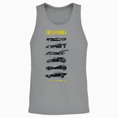 Batman 85th Anniversary Batmobile on Dark Unisex Tank Top - Sport Grey