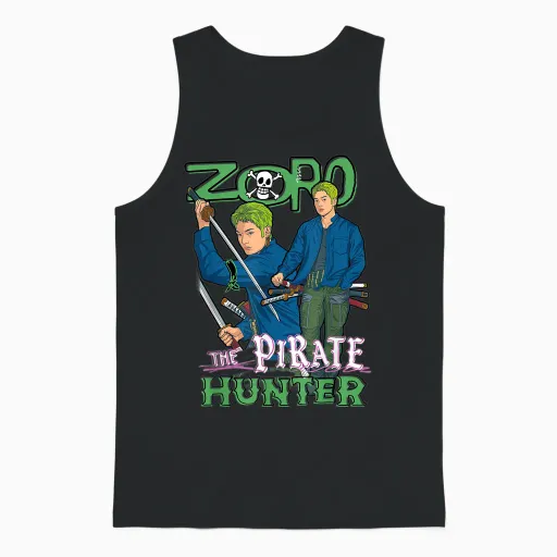 One Piece Zoro the Pirate Hunter Unisex Tank Top in Black