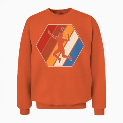 Badminton Retro Unisex Sweatshirt - Orange
