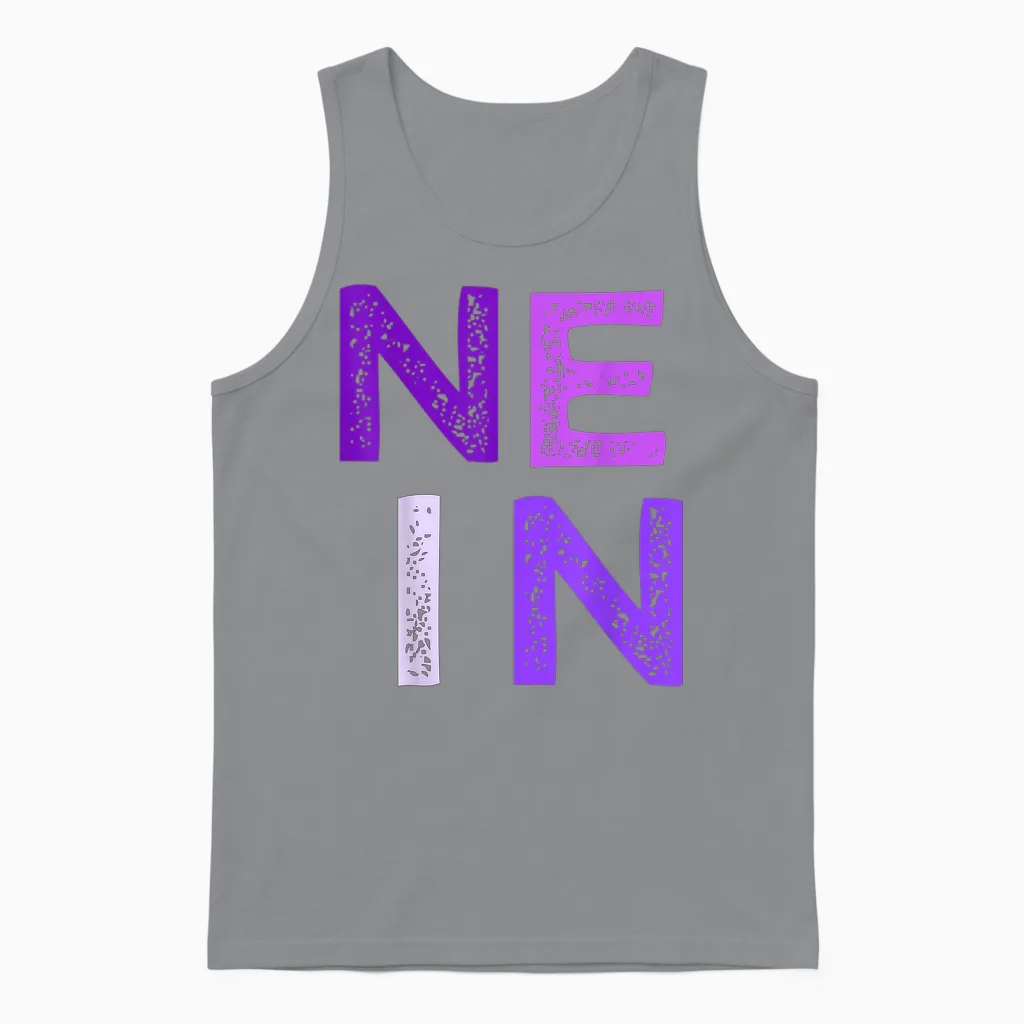 Lila Grafik Bevor Du Fragst: Nein Männer Oder Fraue Lila Unisex Tank Top in Sport Grey
