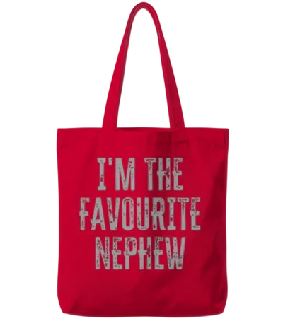 I'm the Favourite Nephew Funny Siblings Family Mat Tote Bags - Red