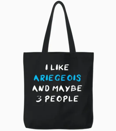 Ariegeois Funny Tote Bags - Black