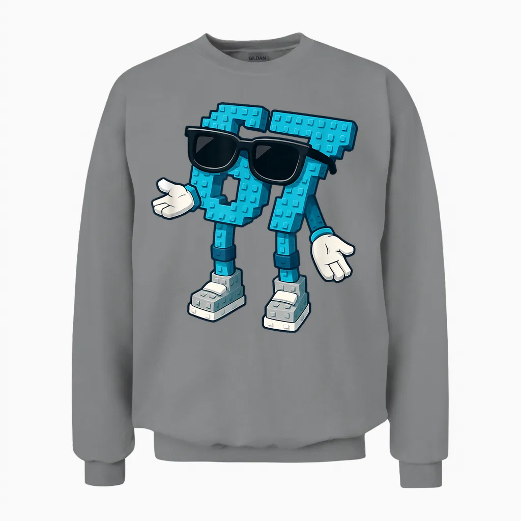 Six Seven Brainrot Italian Funny 67 Meme Game for Children Unisex Sweatshirt in Sport Grey