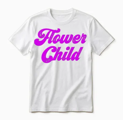 Flower Child Retro Unisex T-Shirt - White