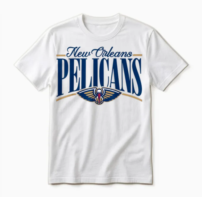 Nba - Logo De La New Orleans Pelicans Unisex T-Shirt in White