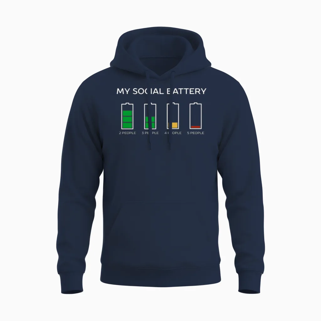 Funny Introvert Humor - Memes & Unisex Hoodie in Navy
