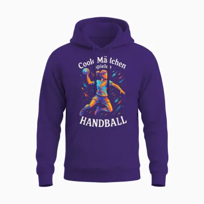 Coole Mädchen Spielen Handball - Handball Unisex Hoodie - Purple