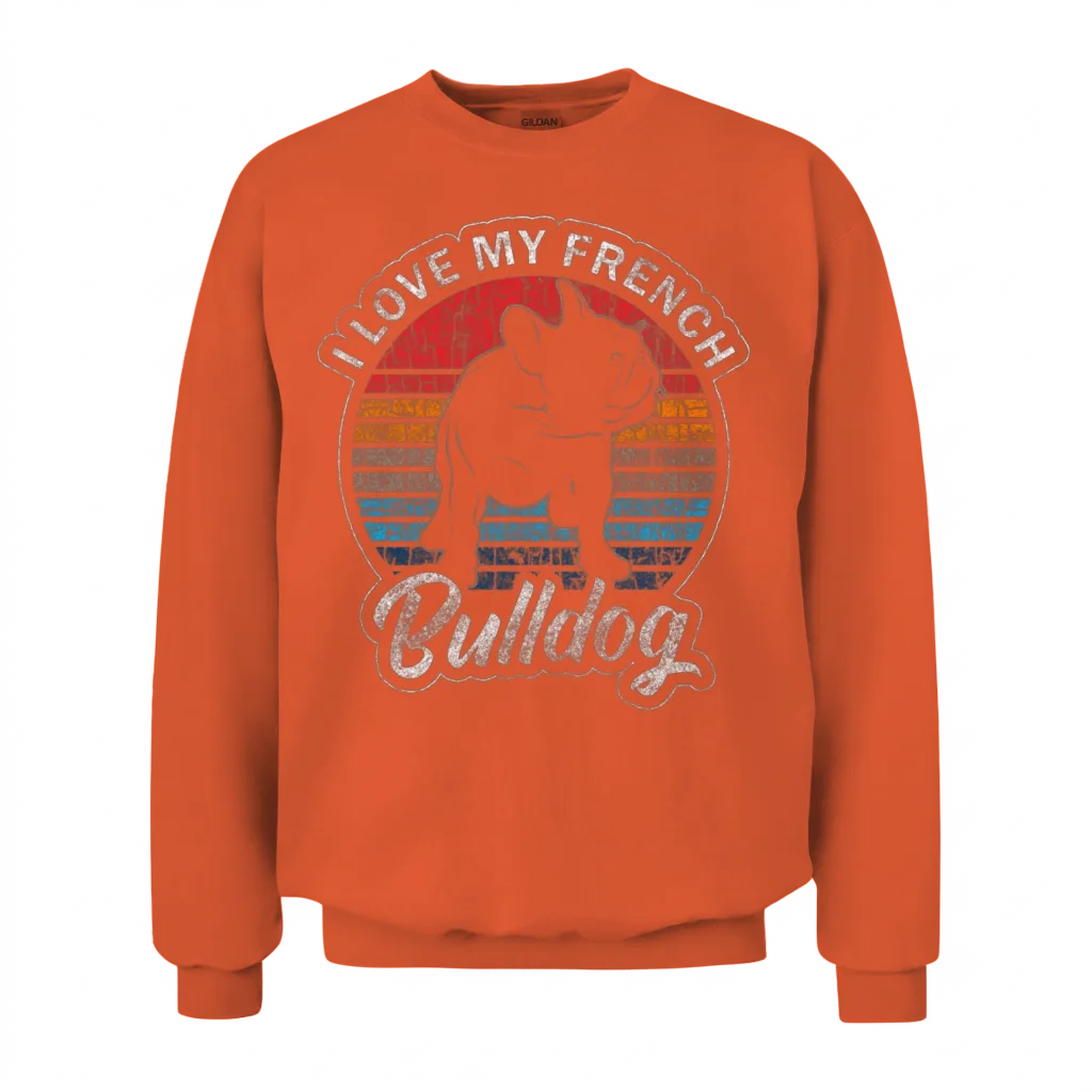 Dog Bulldog Dog Owner Mistress Unisex Sweatshirt - Orange