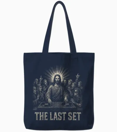 Techno House Electro Minimal Goa Psy Trance Acid Rave Dnb Tote Bags - Navy