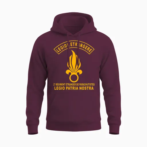 French Foreign Legion Unisex Hoodie in Maroon