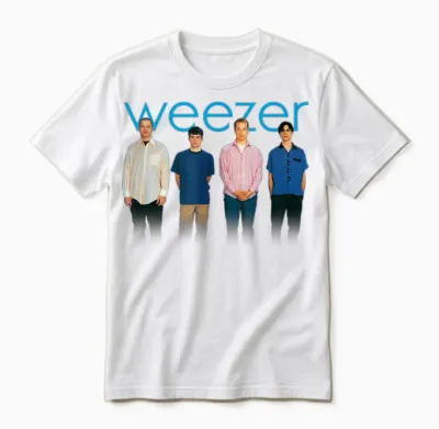 Weezer - Blue Album T-Shirt, Black Unisex T-Shirt - White