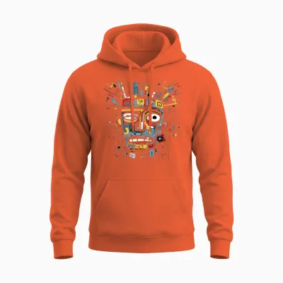 Electric Rhythms Unisex Hoodie - Orange