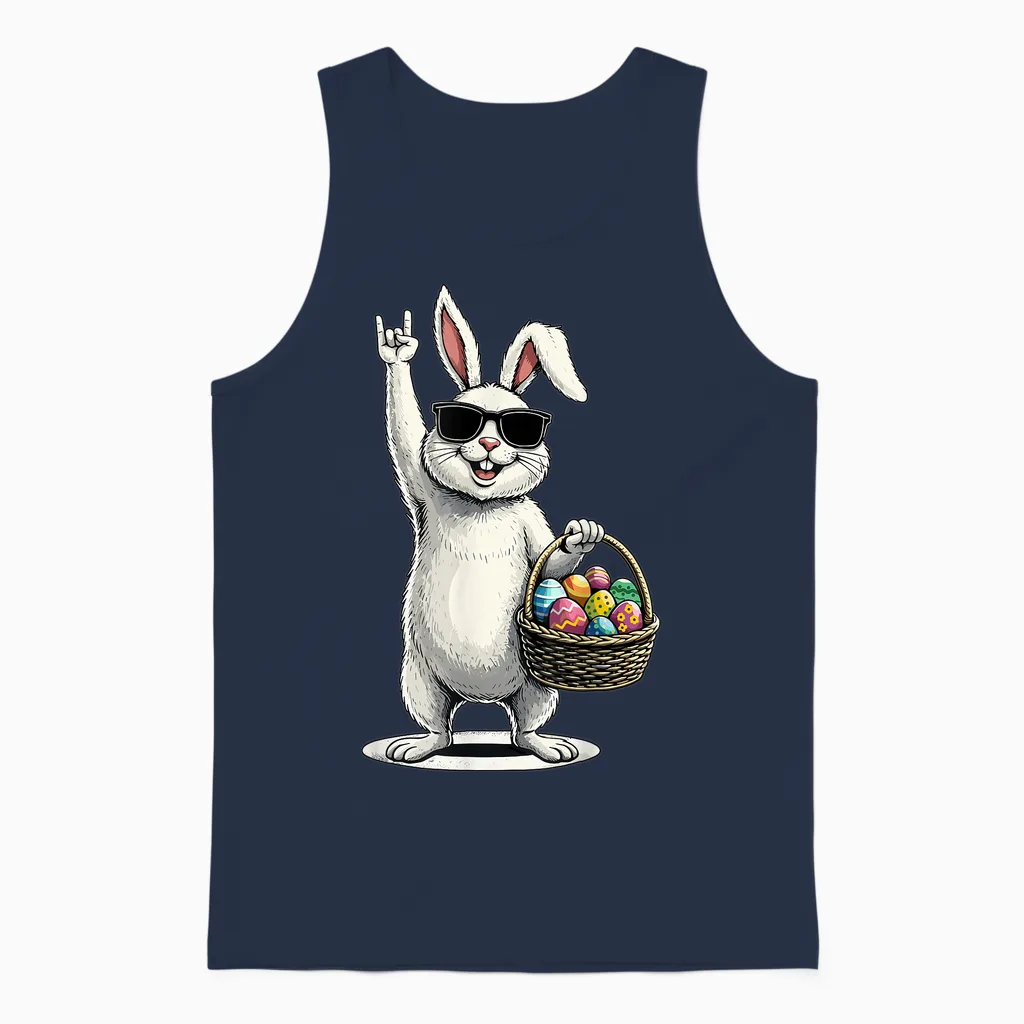 Osterhase Schaukeln Ostern Lustig Ostern Unisex Tank Top in Navy