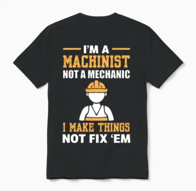 Funny Machinist Manual Machinist Unisex T-Shirt - Black