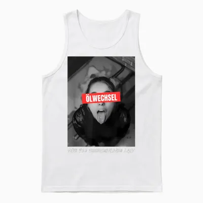 Oil Change for Smooth Running Unisex Tank Top - White