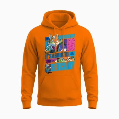 The Super Mario Galaxy Movie Starfox Buckle Up Action Unisex Hoodie - Safety Orange
