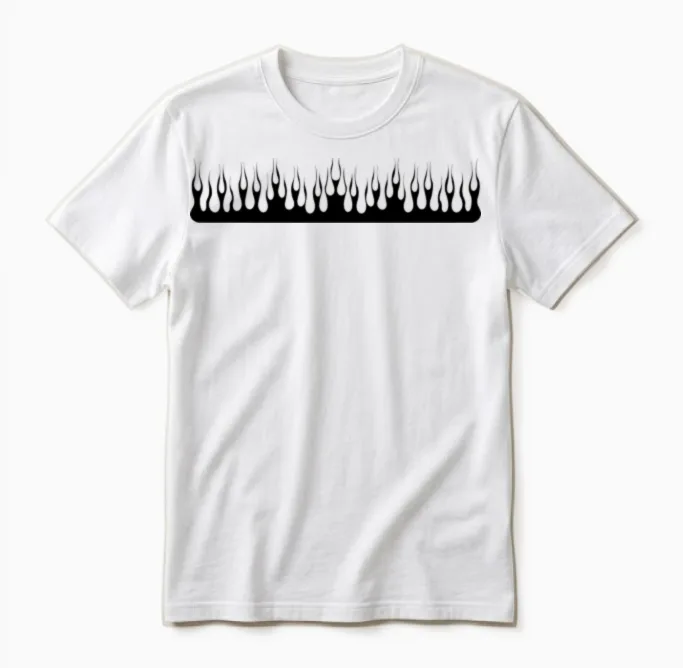Flame Unisex T-Shirt in White