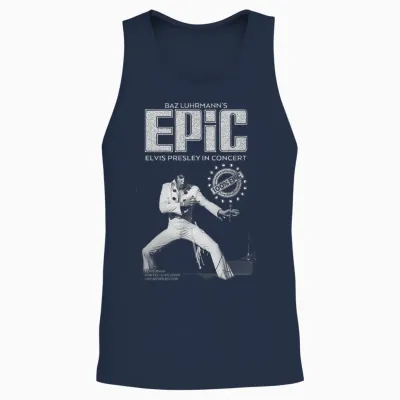 Elvis Presley Epic Jumpsuit Unisex Tank Top - Navy