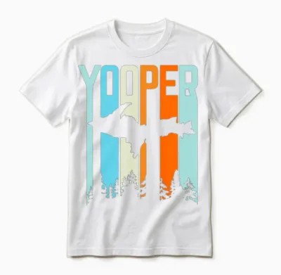 Upper Peninsula Retro Yooper Unisex T-Shirt - White