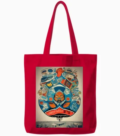 Retro 60s Tote Bags - Red