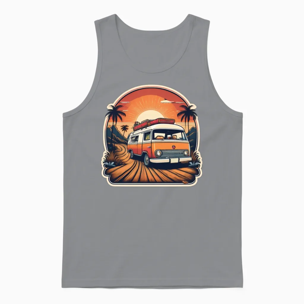 Happy Camper - Camping Unisex Tank Top in Sport Grey