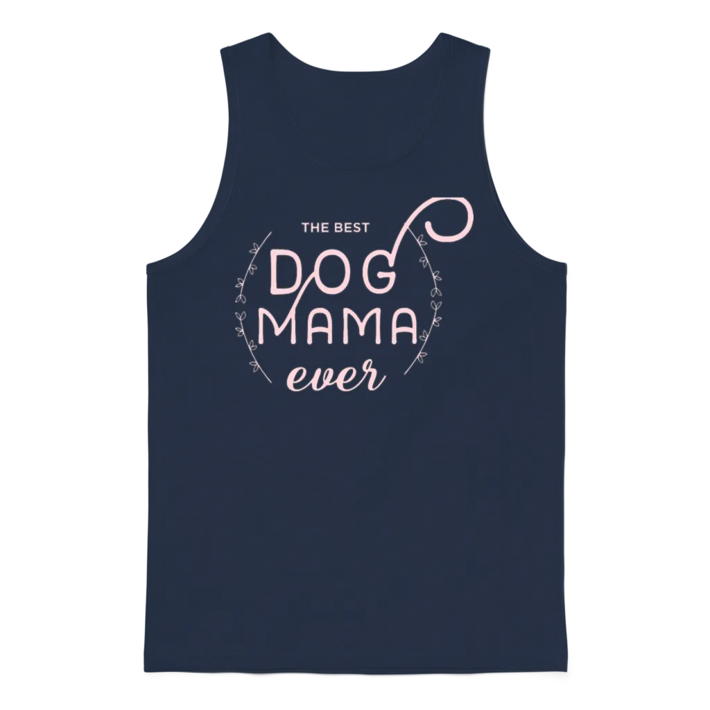 Dog Mom Shirt Dog Mama Gift Dog Lover Unisex Tank Top - Navy
