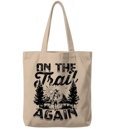 On the Trail Again - Hiking Tote Bags - Natural