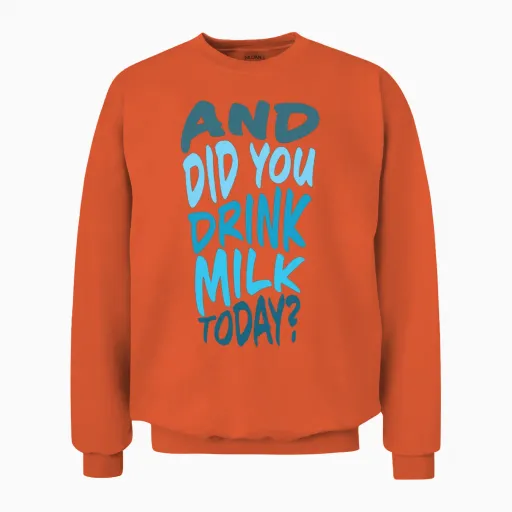 T-Shirt with a Funny Phrase as a Gift, Sarcasm Unisex Sweatshirt in Orange