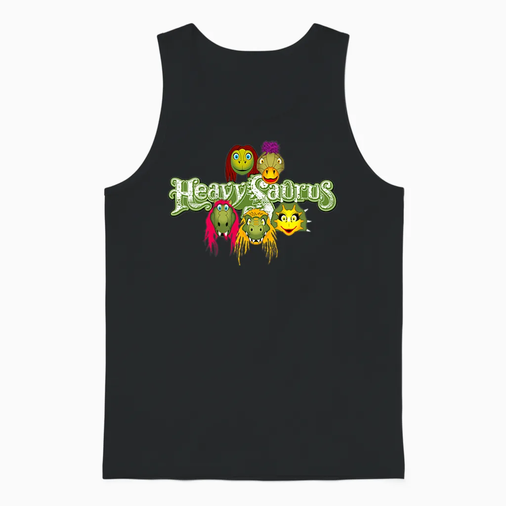 Heavysaurus Exclusive Merch T-Shirt, Black Unisex Tank Top in Black