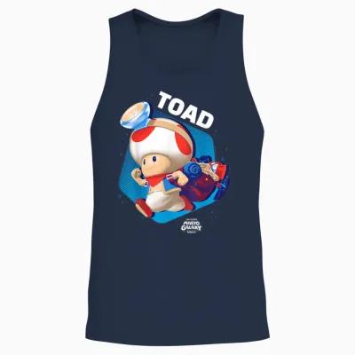 The Super Mario Galaxy Movie Toad Galactic Run Unisex Tank Top - Navy