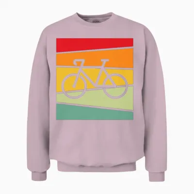Bicycle Retro Unisex Sweatshirt - Light Pink