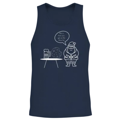 Funny Santa Joke Unisex Tank Top - Navy