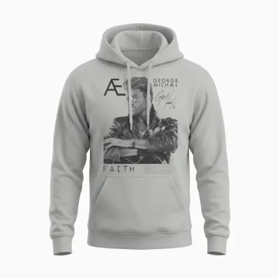 Iconic Faith Image of George Michael Unisex Hoodie - Ash