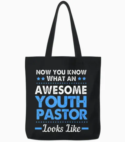 Funny Youth Pastor Appreciation Tote Bags - Black