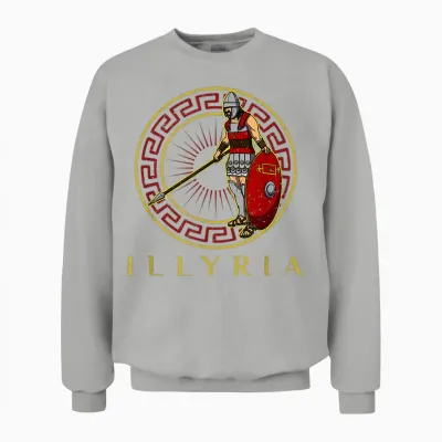 Balkan Souvenir Albanien National Krieger Albanisch Training Unisex Sweatshirt - Ash