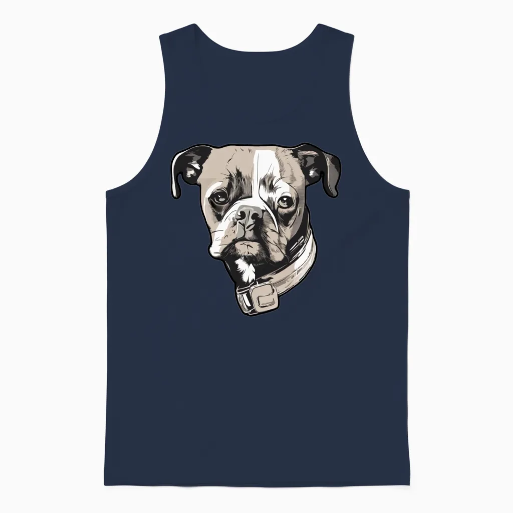 Dog Owners Dog Walk Dog School Unisex Tank Top in Navy